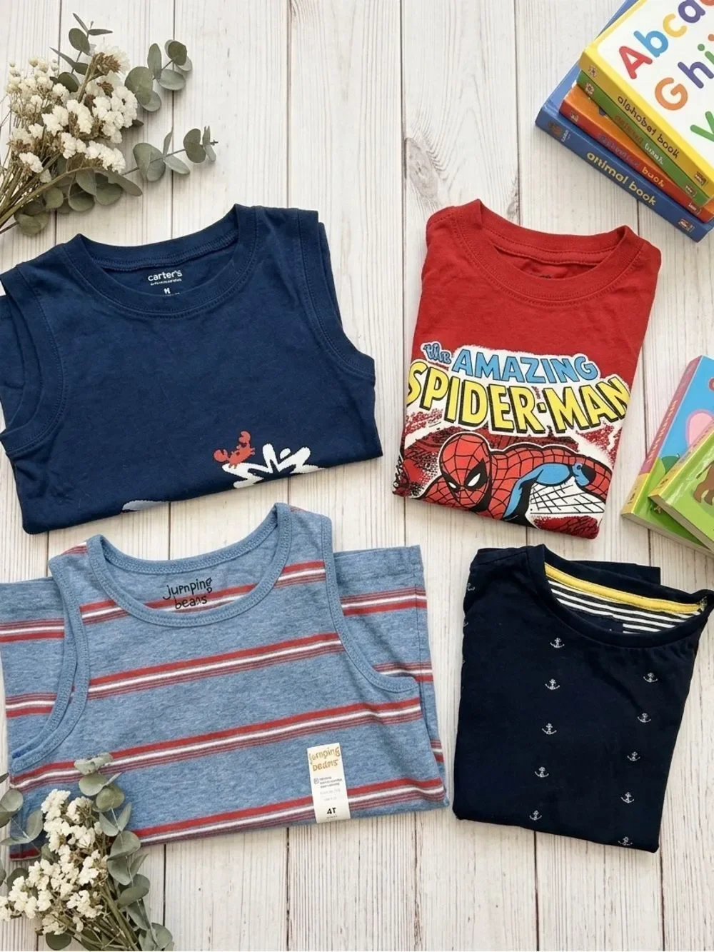 Boys 4T Clothing Lot | Carter’s, Jumping Beans, Spider-Man & Denny & Flower